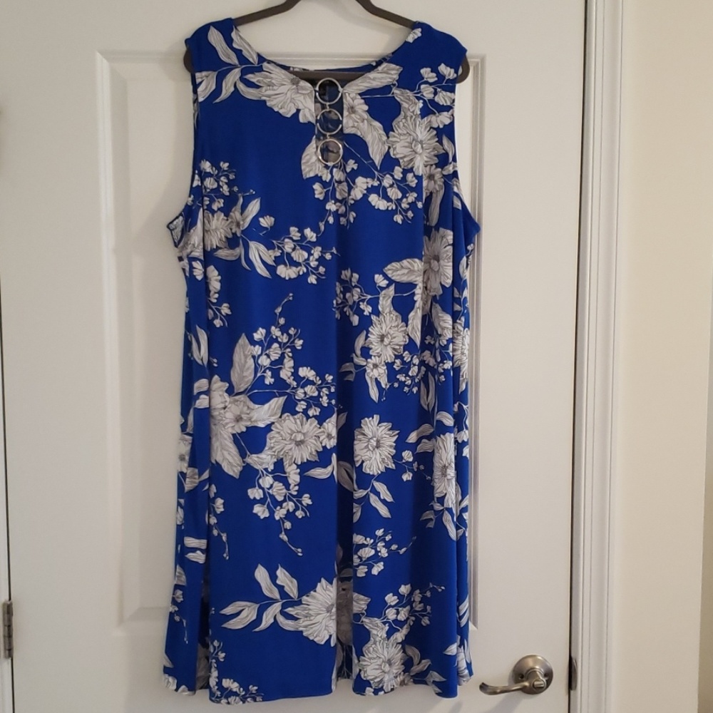 Royal Blue Floral Dress